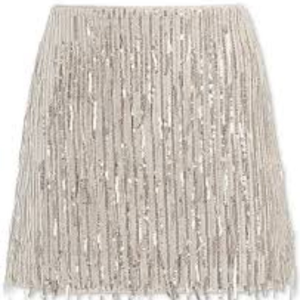 NWT Guess Mia Fringed Sequin Skirt XL